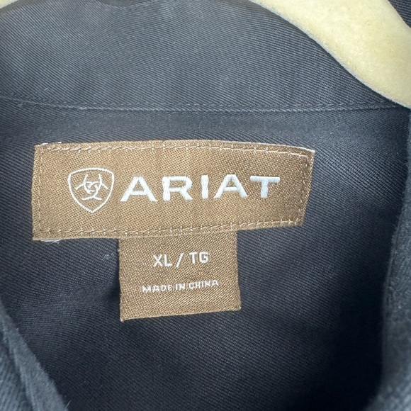 Ariat Shirt Mens XL Black Button Up Pocket Long Sleeve Cowboy Rodeo Shirt. - Picture 8 of 8